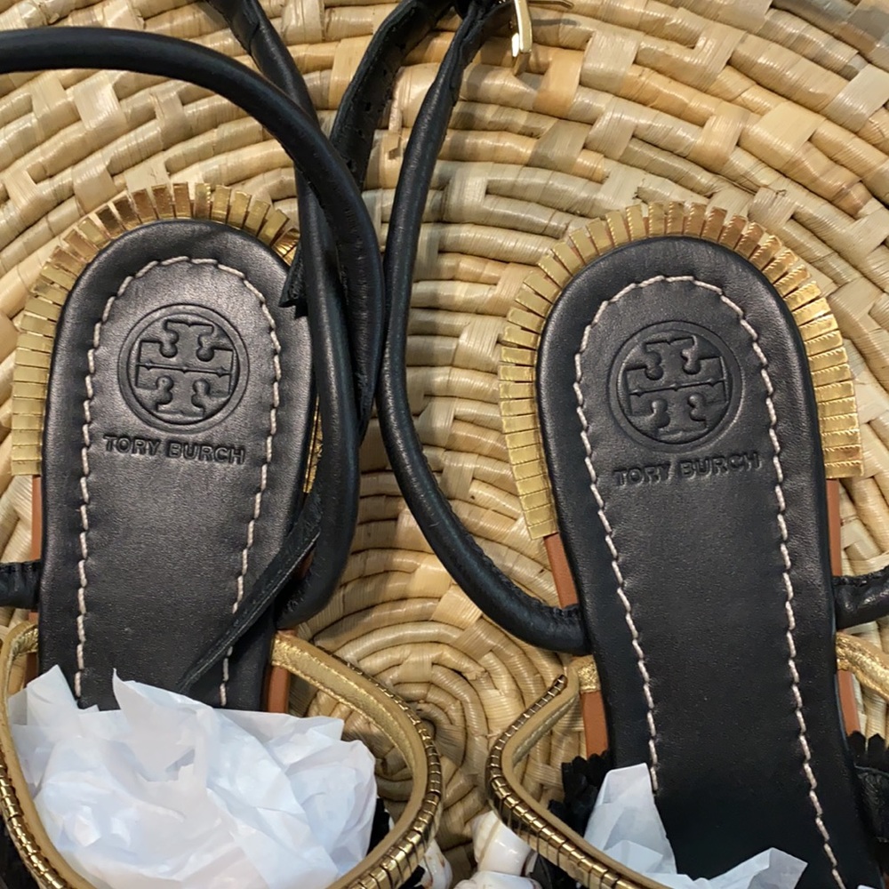 Tory Burch Sinclair Seashell Ankle Wrap Sandal - Picture 7 of 16